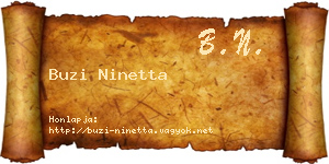 Buzi Ninetta névjegykártya